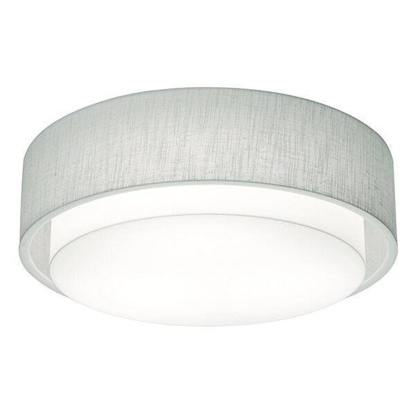 Sanibel 18" LED Ceiling - White Finish Linen White Shade